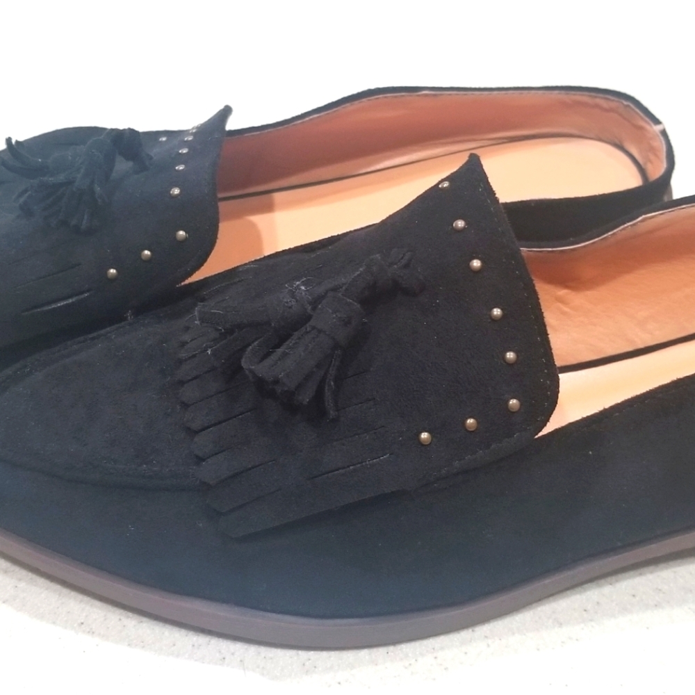 Suede flat mules size-10. Brand New.